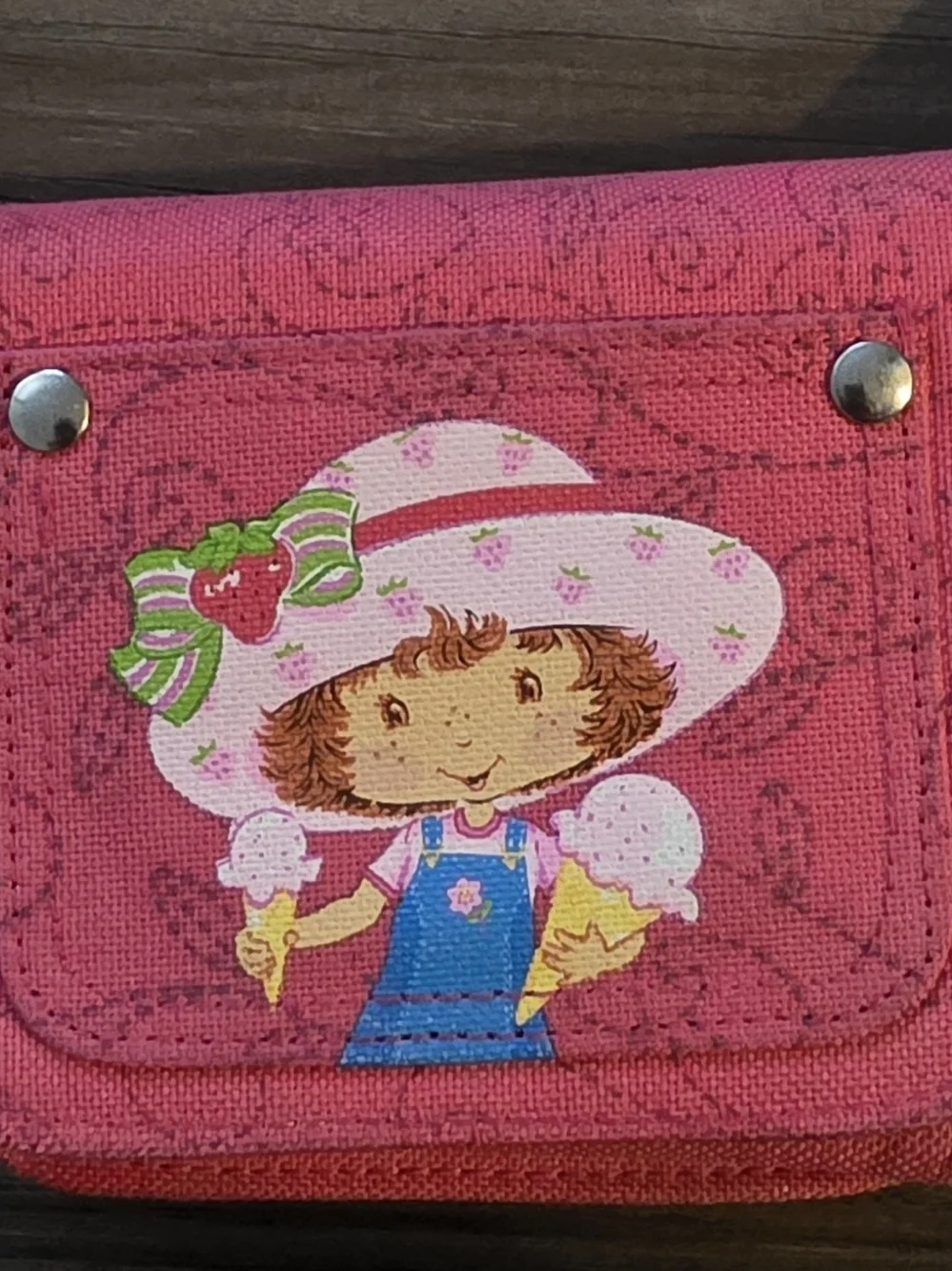 Vintage Strawberry Shortcake Crossbody Purse Wallet Mini Bag Y2k